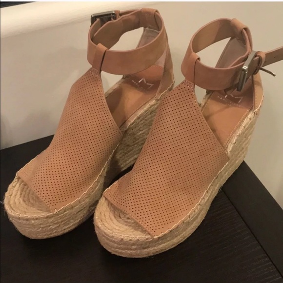 Marc Fisher Shoes - Brand New Marc Fisher Annie Wedge Tan Suede size 8